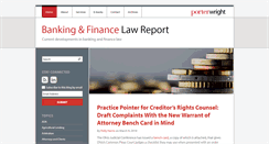 Desktop Screenshot of bankingandfinancelawreport.com