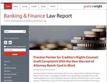 Tablet Screenshot of bankingandfinancelawreport.com